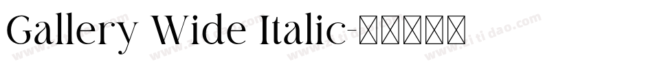 Gallery Wide Italic字体转换